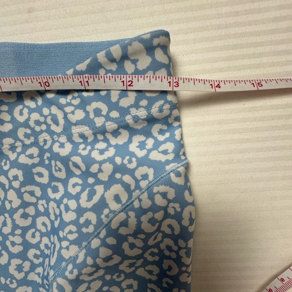 Adam Selman Sport Blue Leopard Print Shorts French cut high rise size medium - Picture 10 of 14